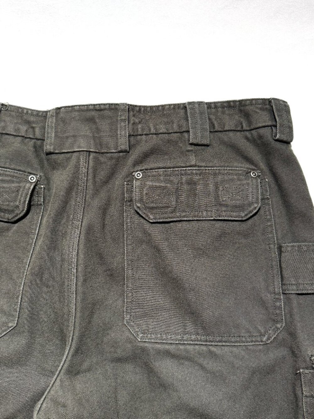 Duluth Trading Mens Cotton Firehose Fleece Lined Pants 40/30 Black Heavy Duty